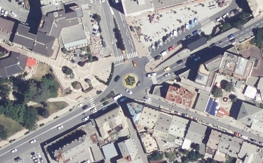 Vue aérienne du Rond-Point de La Chaussée