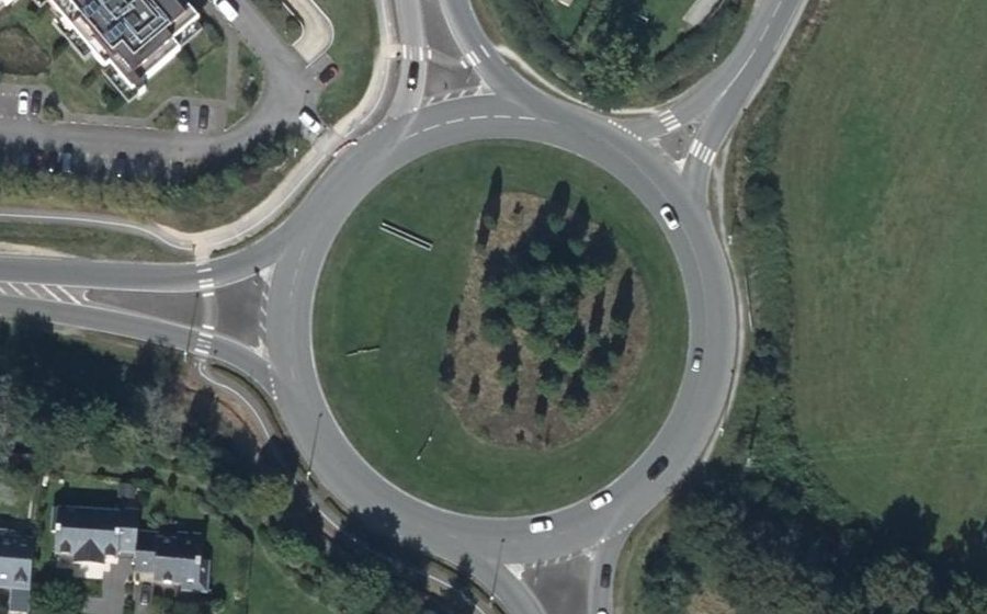 Vue aérienne du Rond-Point de l'Hippodrome