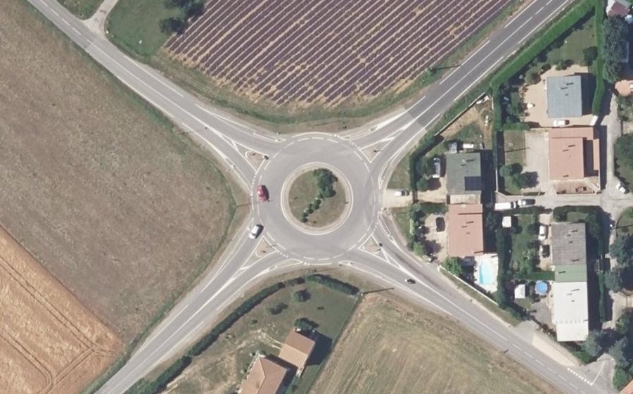Vue aérienne du Rond-point anonyme n°4843727