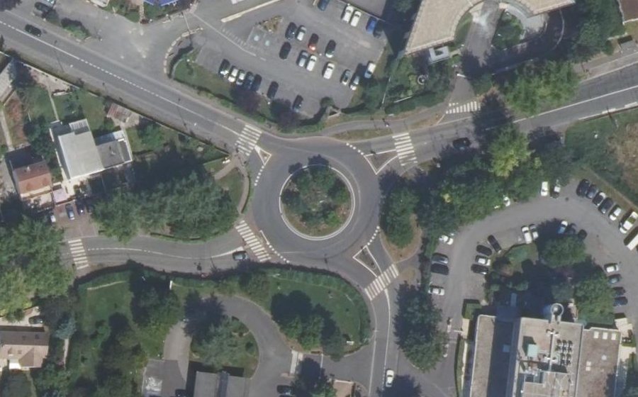 Vue aérienne du Rond-Point de la Porte de France