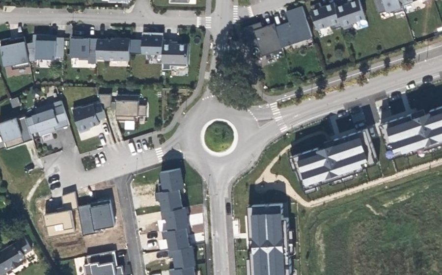 Vue aérienne du Giratoire de Kerbiquette