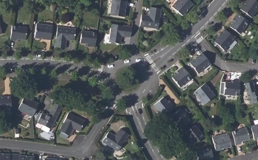 Vue aérienne du Rond-Point de la Châtaigneraie