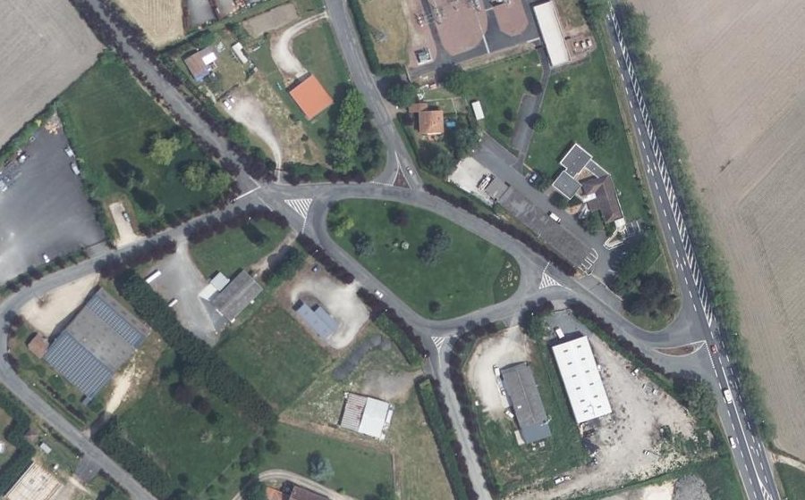 Vue aérienne du Carrefour Saint-Jacques