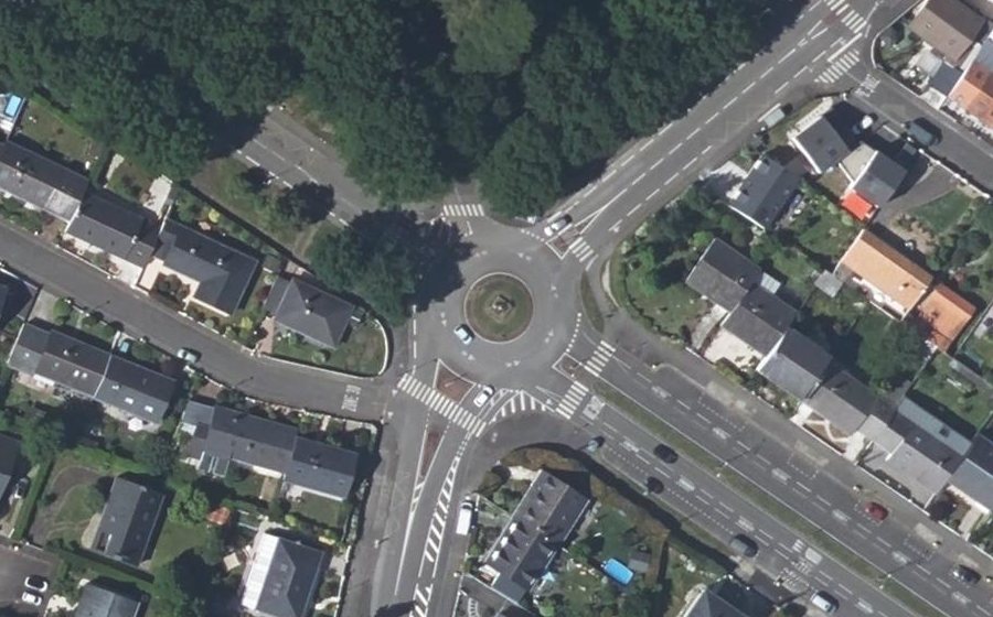 Vue aérienne du Place de Trédégar
