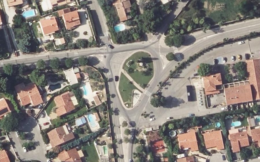 Vue aérienne du Rond-Point de l'Europe