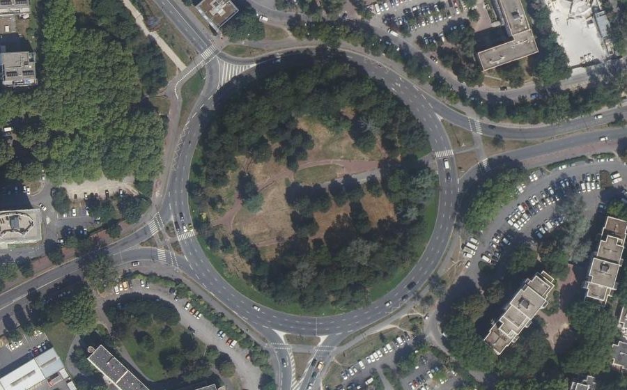 Vue aérienne du Carrefour Robert Schuman