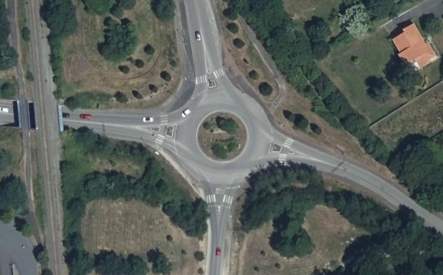 Vue aérienne du Rond-Point des Buissonnets