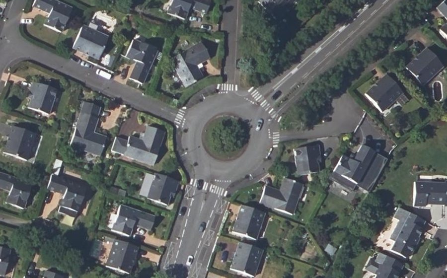 Vue aérienne du Rond-Point de la Baronnière