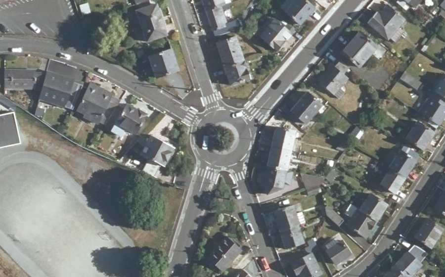 Vue aérienne du Rond-Point de la Ville Hellio