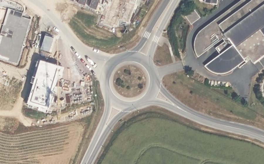 Vue aérienne du Rond-Point Alpha Fall