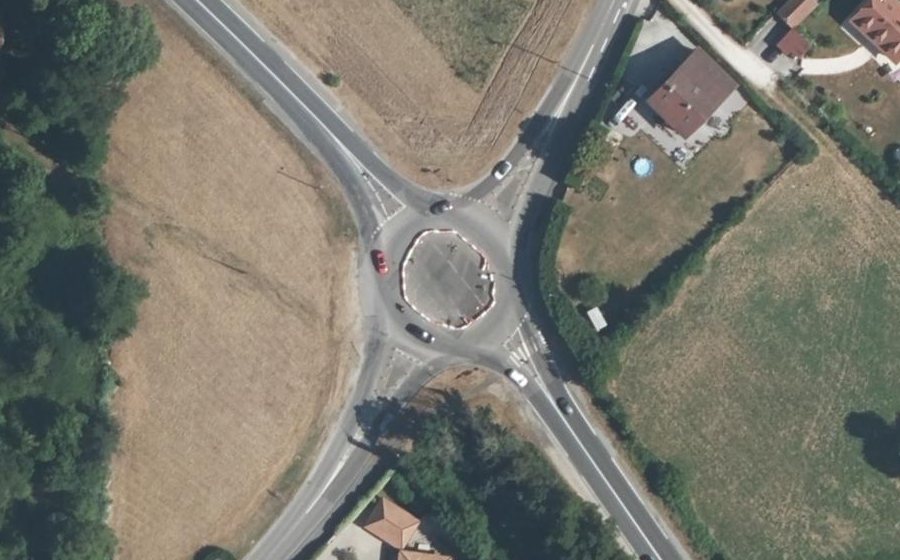 Vue aérienne du Rond-Point en plastique