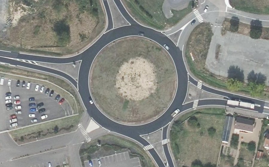 Vue aérienne du Carrefour des Alouettes
