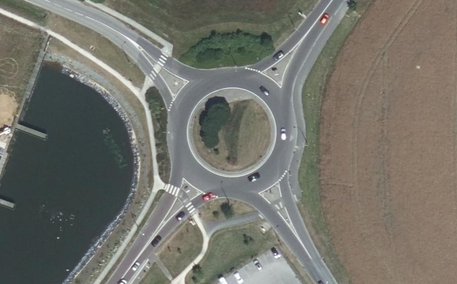 Vue aérienne du Rond-Point Saint-Fiacre