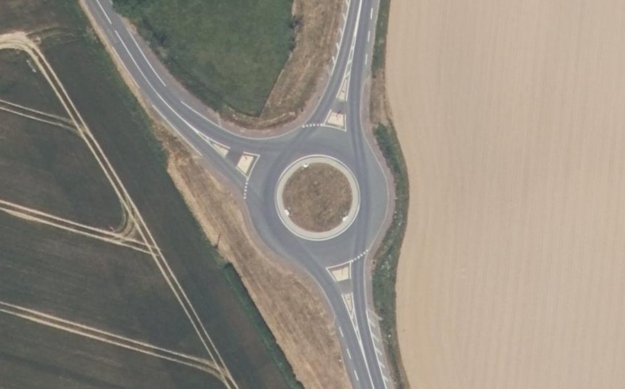 Vue aérienne du Route de Tilly