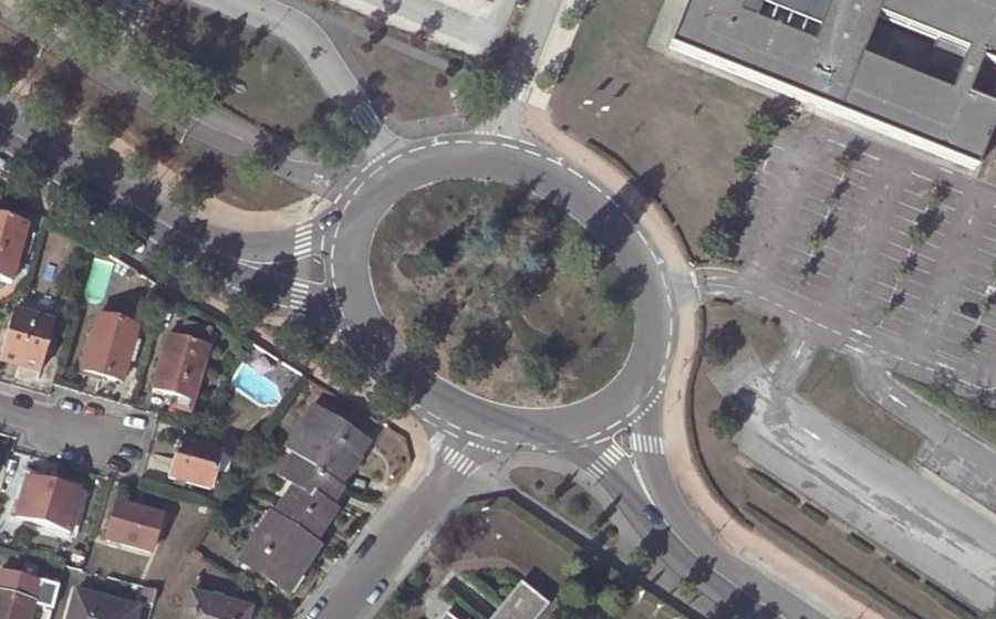 Vue aérienne du Rond-Point Érasme