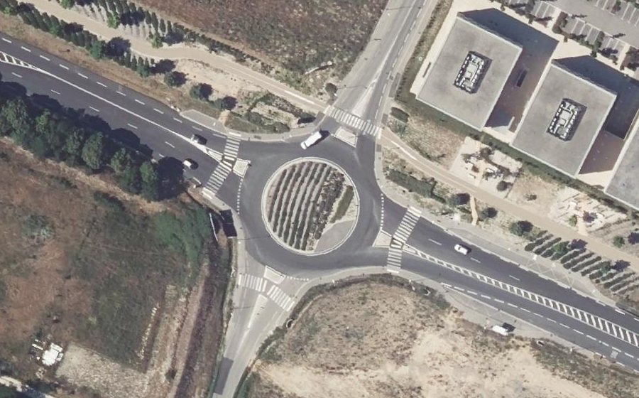 Vue aérienne du Rond-Point François de Saboulin Bollena