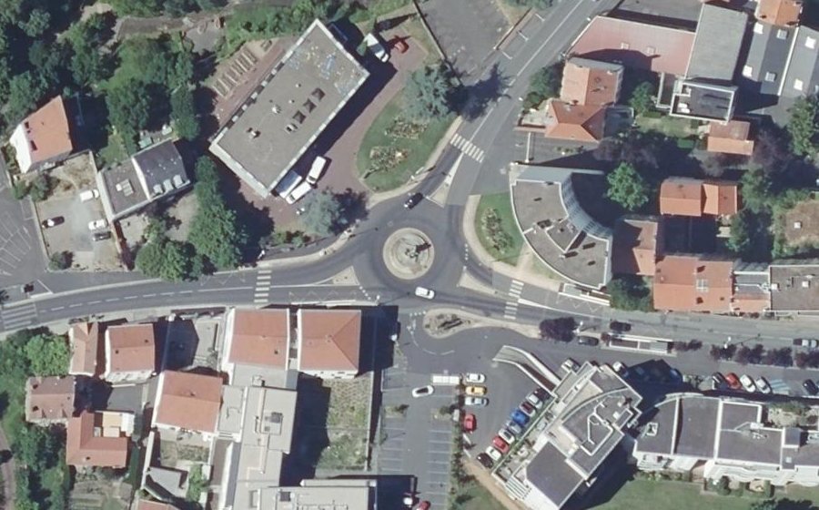 Vue aérienne de la Place Renoux