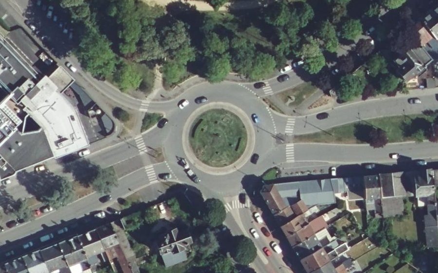 Vue aérienne du Rond-Point Jean-Stablinski