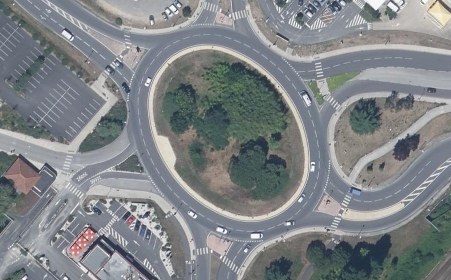 Vue aérienne du Rond-Point de Girac