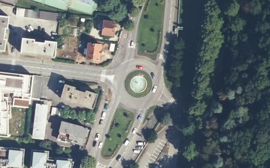Vue aérienne du Carrefour des Thermes de Marlioz