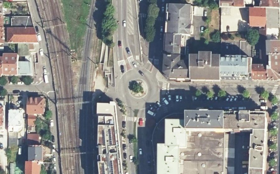 Vue aérienne du Carrefour Alsace-Lorraine