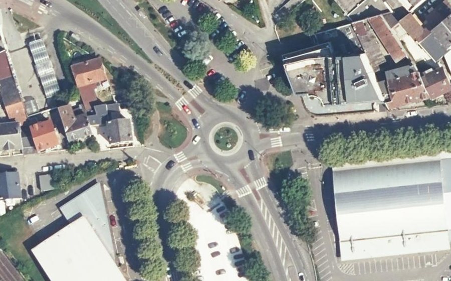 Vue aérienne du Carrefour des Pré-Riants