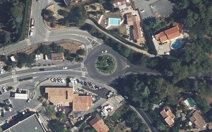 Vue aérienne du Giratoire du Pré des Roures