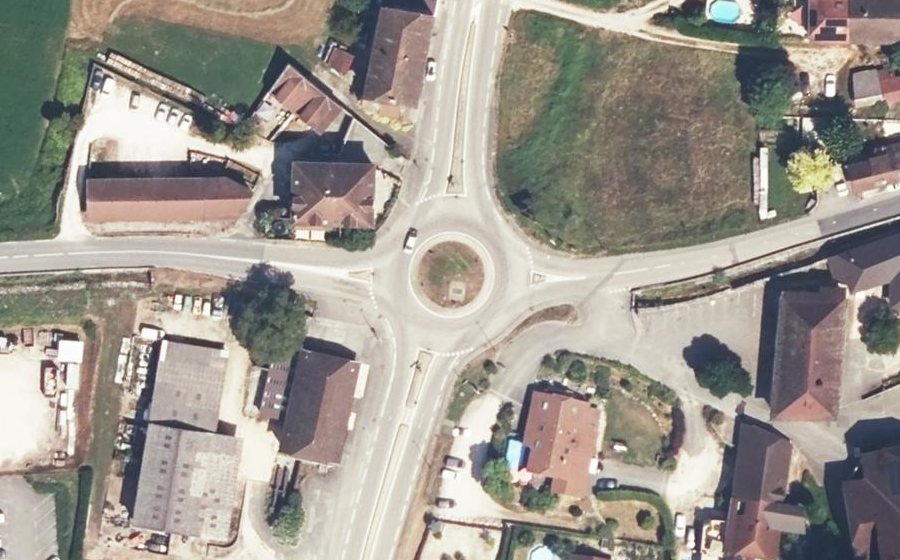 Vue aérienne du Carrefour de Saumont
