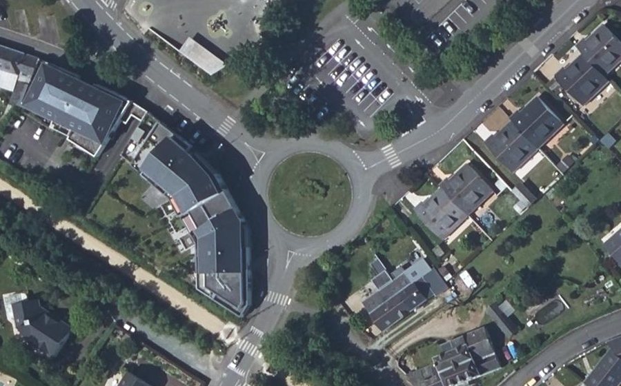 Vue aérienne du Rond-Point des Droits de l'Homme