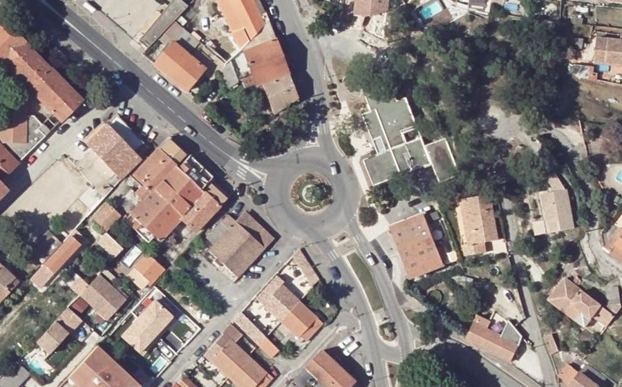 Vue aérienne du Place de Biver