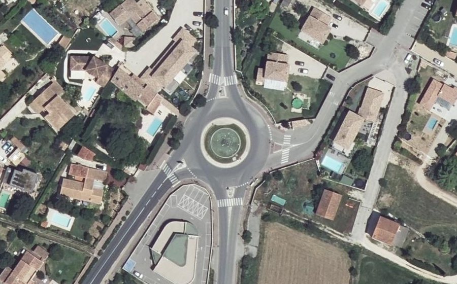 Vue aérienne du Rond-Point de Magny
