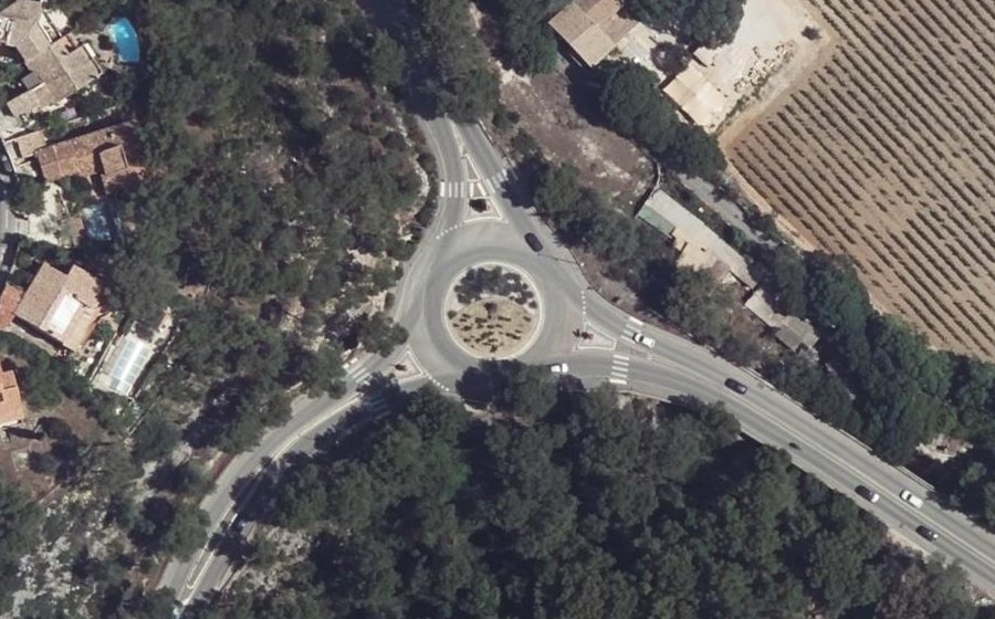 Vue aérienne du Rond-Point Jean-Jacques Bontoux