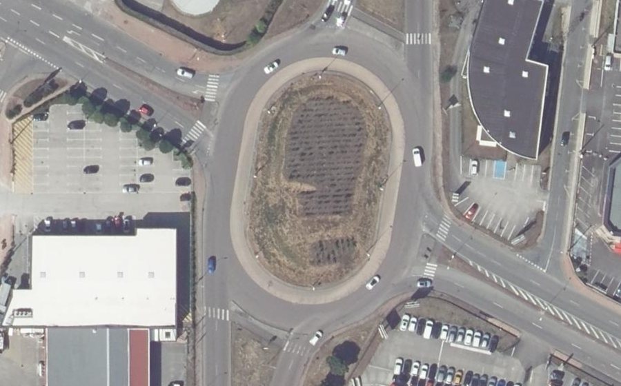 Vue aérienne du Rond-Point de la Solidarité