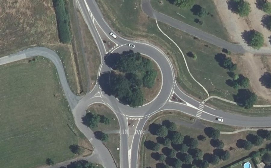 Vue aérienne du Rond-Point de la Chassetière