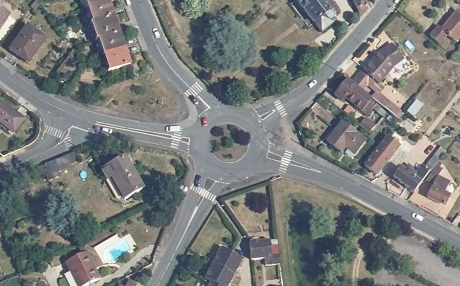 Vue aérienne du Rond-Point de la Fraternité