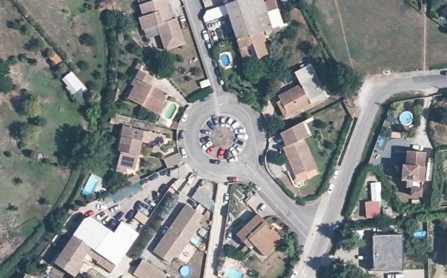 Vue aérienne du Place des Compagnons