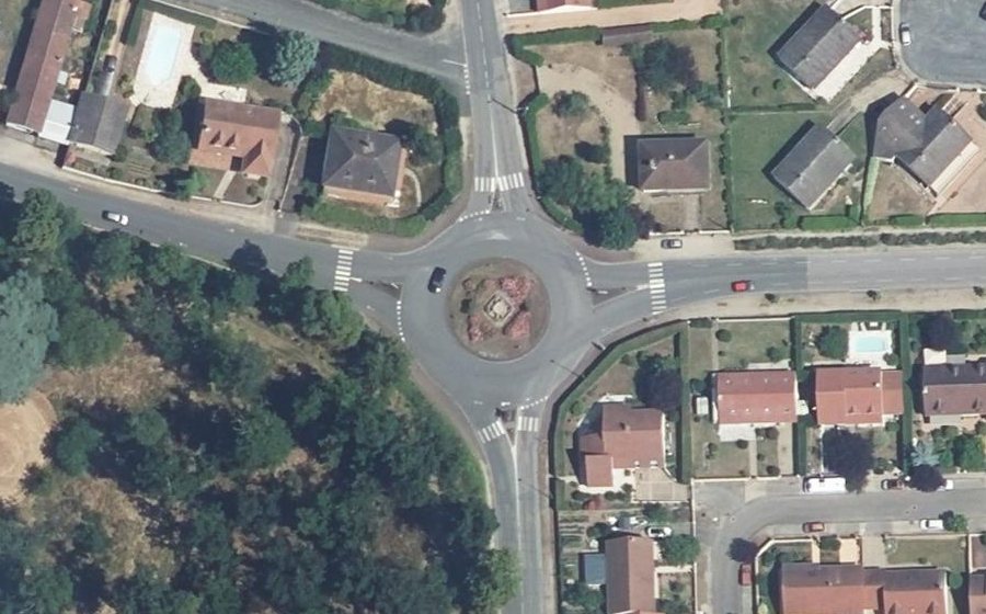 Vue aérienne du Rond-Point de l'Égalité
