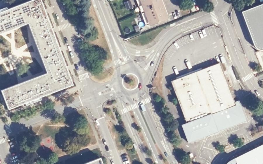 Vue aérienne du Giratoire Dardel