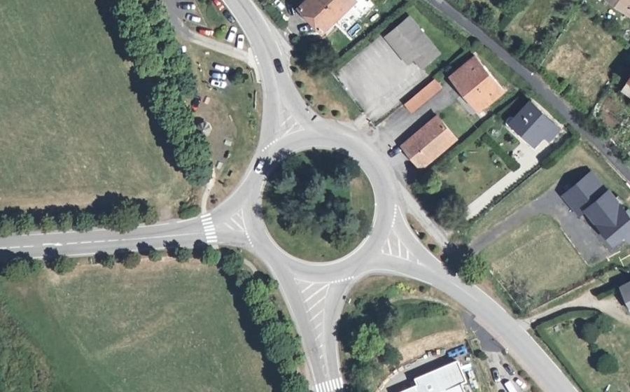Vue aérienne du Rond-point anonyme n°4892895