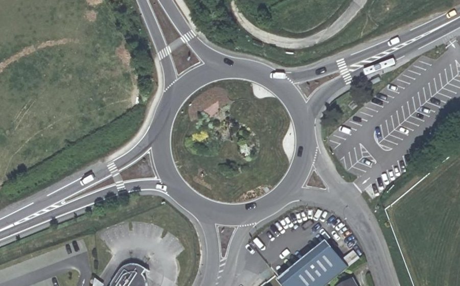 Vue aérienne du Rond-Point du Golfeur
