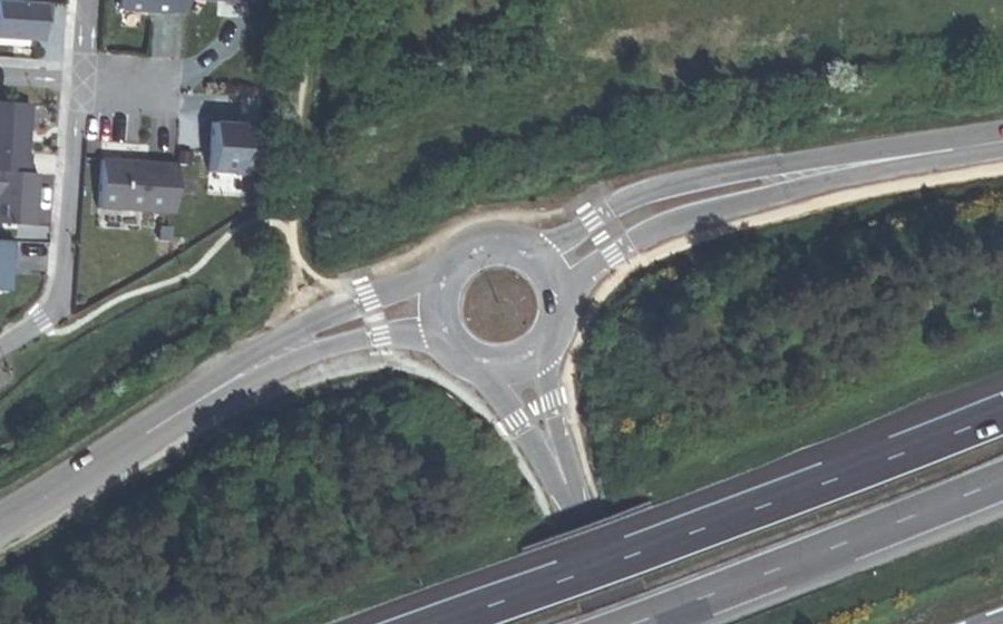 Vue aérienne du Rond-Point du Bas Matz