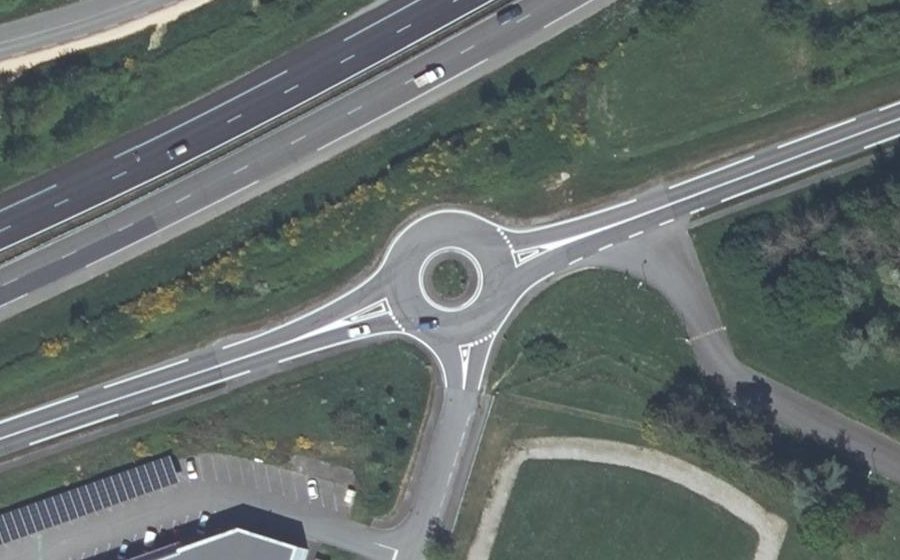 Vue aérienne du Rond-Point des Américains