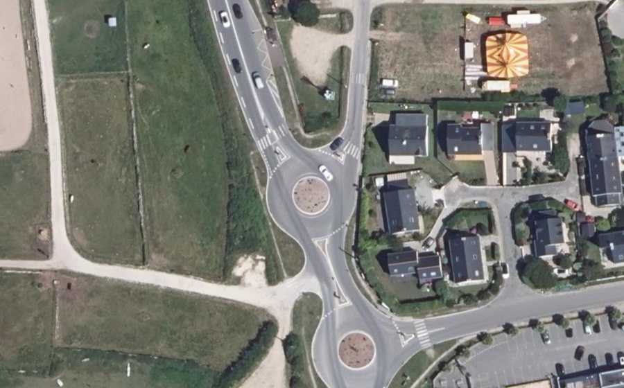 Vue aérienne du Route de Quiberon