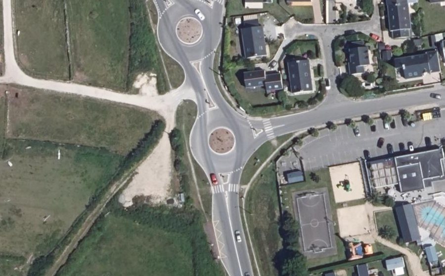 Vue aérienne du Route de Quiberon