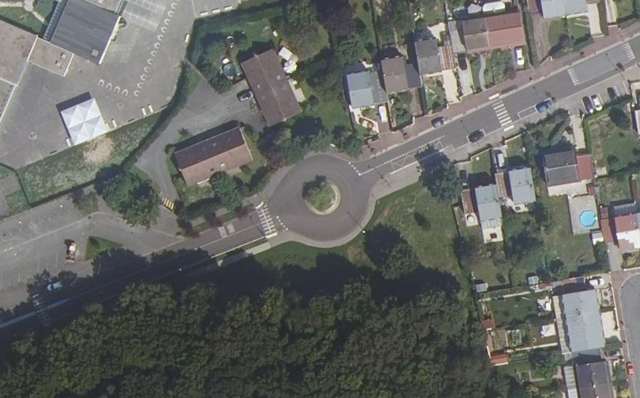 Vue aérienne du Rue du Bois l'Évêque