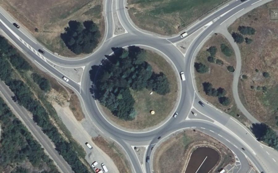 Vue aérienne du Rond-Point de l'Europe