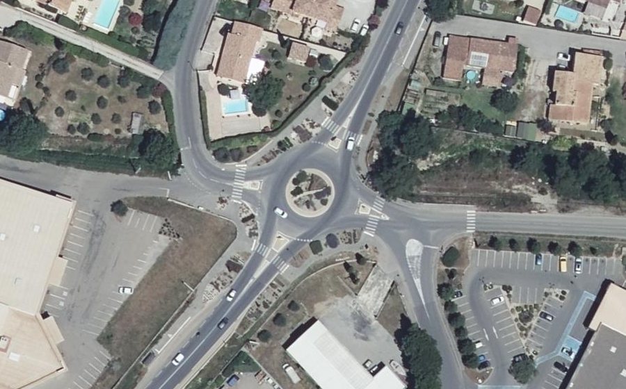 Vue aérienne du Rond-Point de la Carretière