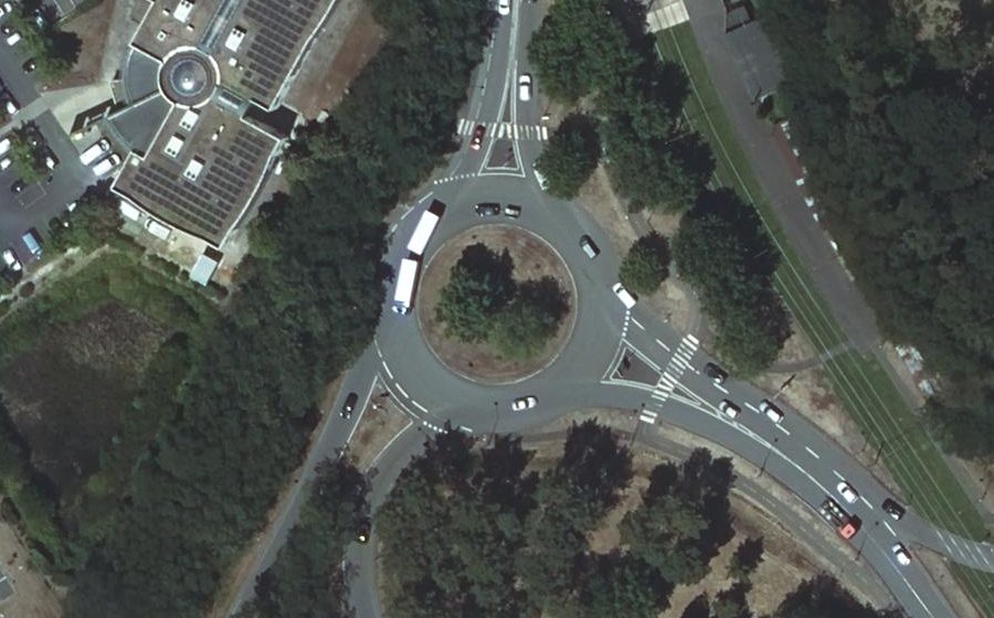 Vue aérienne du Giratoire de Tertre Rouge Nord