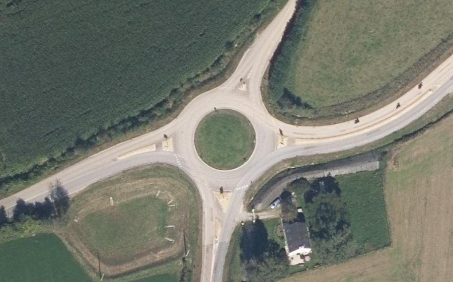 Vue aérienne du Giratoire de Nerhuilec