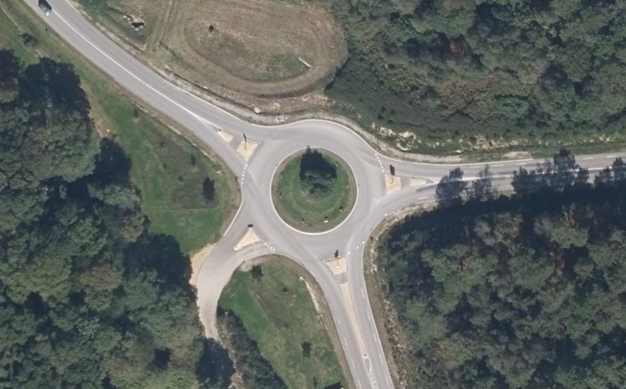 Vue aérienne du Triskel